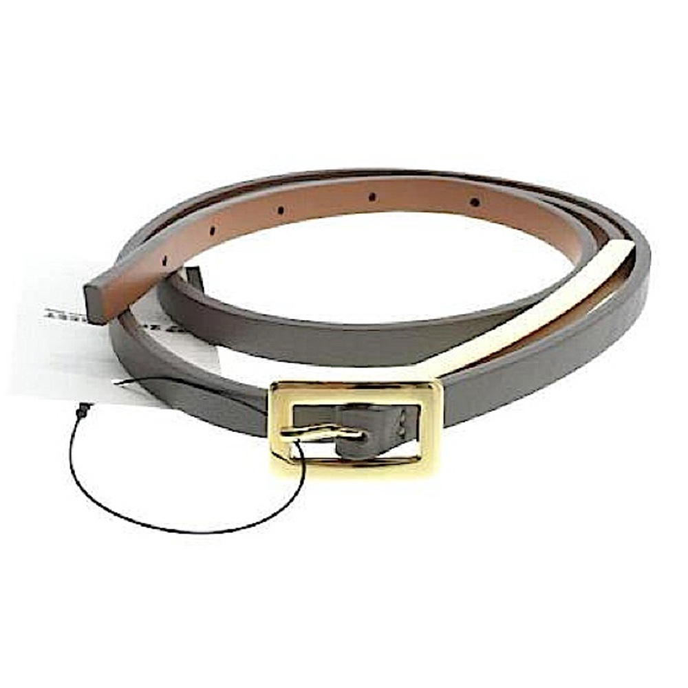 Maison Boinet Gray  Thin Leather belt 90132